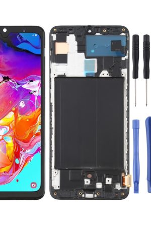 Schermo LCD in materiale OLED e digitalizzatore assemblaggio completo con cornice per Samsung Galaxy A70 SM-A705 (6,39 pollici)