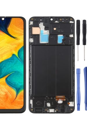 Schermo LCD in materiale OLED e digitalizzatore assemblaggio completo con cornice per Samsung Galaxy A30 SM-A305