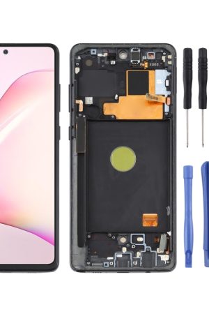 Schermo LCD originale in materiale Super AMOLED e digitalizzatore assemblaggio completo con cornice per Samsung Galaxy Note10 Lite