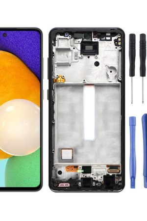 Schermo LCD originale Super AMOLED per Samsung Galaxy A52 SM-A526 (versione 5G) digitalizzatore assemblaggio completo con cornice