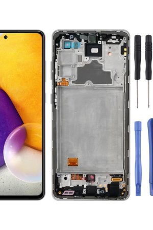 Schermo LCD originale Super AMOLED per Samsung Galaxy A72 SM-A725 (versione 4G) digitalizzatore assemblaggio completo con cornice