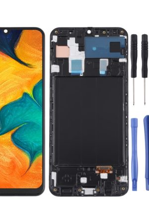 Schermo LCD originale e digitalizzatore assemblaggio completo con cornice per Samsung Galaxy A30 SM-A305