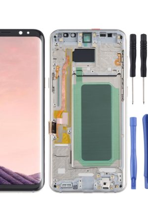 Schermo LCD in materiale OLED e digitalizzatore assemblaggio completo con cornice per Samsung Galaxy S8+ SM-G955