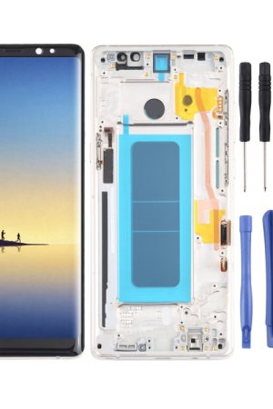 Schermo LCD in materiale OLED e digitalizzatore assemblaggio completo con cornice per Samsung Galaxy Note 8 SM-N950