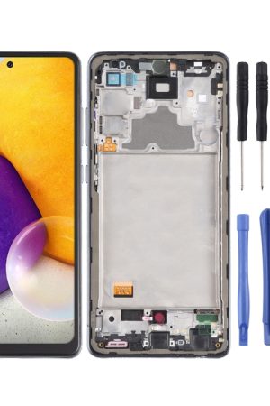 incell Materiale Schermo LCD e digitalizzatore Assemblaggio completo con cornice (non supporta l'identificazione delle impronte digitali) per Samsung Galaxy A72 4G SM-A725