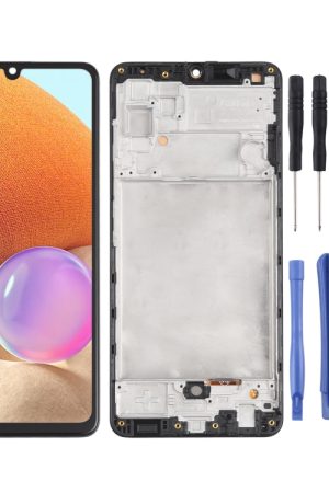 incell materiale schermo LCD e digitalizzatore assemblaggio completo con telaio (non supporta l'identificazione delle impronte digitali) per Samsung Galaxy A32 4G SM-A325