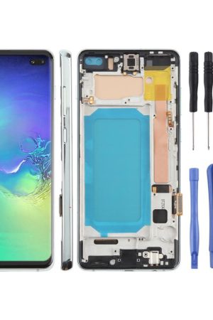 Schermo LCD TFT per Samsung Galaxy S10 + SM-G975 Digitizer assemblaggio completo con cornice, non supporta l'identificazione delle impronte digitali