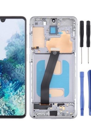 Schermo LCD TFT per Samsung Galaxy S20 SM-G980 Digitizer assemblaggio completo con cornice, non supporta l'identificazione delle impronte digitali