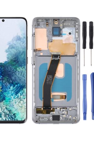 Schermo LCD OLED per Samsung Galaxy S20 SM-G980 Digitizer assemblaggio completo con cornice