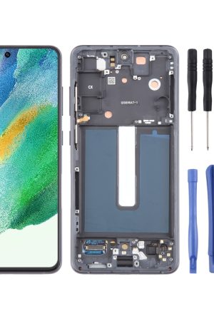 Per Samsung Galaxy S21 FE 5G SM-G990B Schermo LCD originale Digitizer assemblaggio completo con telaio