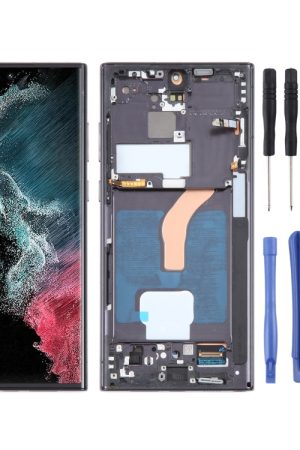 Per Samsung Galaxy S22 Ultra 5G SM-S908B Digitalizzatore schermo LCD originale assemblaggio completo con cornice