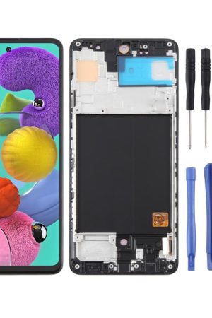 For Samsung Galaxy A51 4G SM-A515F 6.43 inch OLED LCD Screen Digitizer Full Assembly with Frame