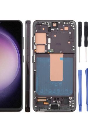 For Samsung Galaxy S23 SM-S911U US Version TFT LCD Screen Digitizer Full Assembly with Frame