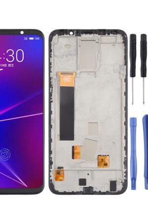 Schermo LCD in materiale TFT e digitalizzatore assemblaggio completo con cornice (non supporta l'identificazione delle impronte digitali) per Meizu 16X
