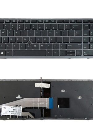 Tastiera della versione statunitense con retroilluminazione per HP Zboard 15 17 G3 848311-001