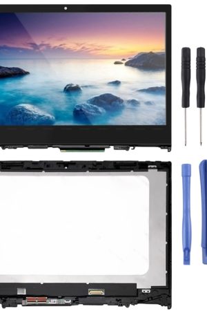 Schermo LCD HD 1366 x 768 e digitalizzatore assemblaggio completo con telaio per Lenovo IdeaPad Flex 5-14 5-1470 5-1480