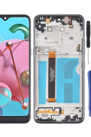 Schermo LCD e digitalizzatore assemblato completo con cornice per LG Q51 LM-Q510N