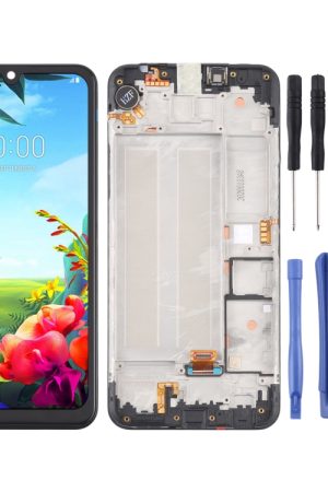 Schermo LCD TFT per LG K40S LMX430HM LM-X430 Digitizer Assemblaggio completo con cornice
