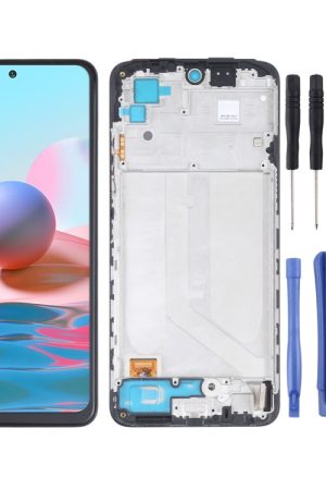 Schermo LCD in materiale OLED e digitalizzatore Assemblaggio completo con cornice per Xiaomi Redmi Note 10 4G / Redmi Note 10s 4G / Redmi Note 11 SE India / Poco M5s M2101K7AI M2101K7AG M2101K7BG M2101K7BI M2101K7BNY