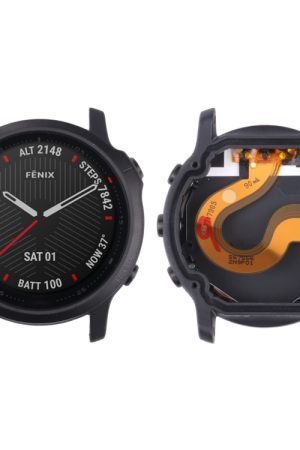 Schermo LCD e digitalizzatore assemblaggio completo con cornice per Garmin Fenix 6S