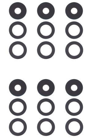 Per OPPO Reno5 4G / Reno5 5G / Reno5 5K 10 pezzi Obiettivo fotocamera posteriore