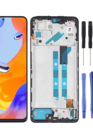 Schermo LCD AMOLED originale per Xiaomi Redmi Note 11 Pro 4G / Redmi Note 11E Pro 5G / Poco X4 Pro 5G / Redmi Note 11 Pro + 5G India Digitizer Assemblaggio completo con cornice
