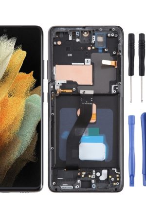 Schermo LCD OLED per Samsung Galaxy S21 Ultra 5G SM-G998B Digitizer Assemblaggio completo con cornice