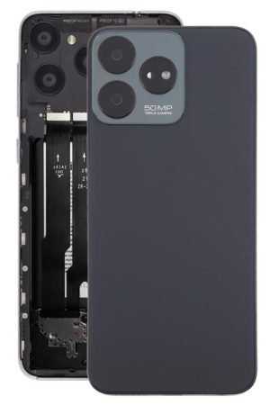 Per ZTE Axon 50 Lite 8050 Cover posteriore in vetro per batteria con cornice centrale/Copertura obiettivo fotocamera