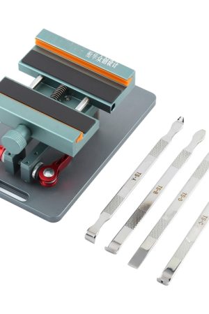 XHZC-125 Supporto per riparazione scheda madre multifunzione rotante a 360 gradi + 4 in 1 set di manubri in metallo