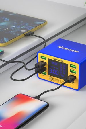 Meccanico ICharge 8m QC 3.0 USB Smart Caricactory Supporto Fast charching con LCD, spina UE