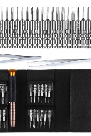 Strumento di manutenzione per tablet per telefono cellulare con set di cacciaviti a portafoglio portatile con aspirazione magnetica 27 in 1