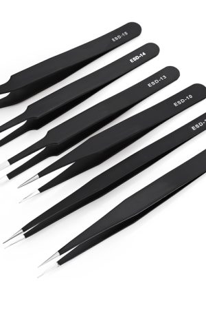 Set di pinzette antistatiche in acciaio inossidabile 6 in 1