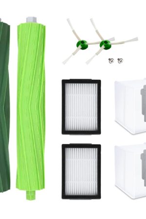 JUNSUNMAY 9 pezzi per iRobot E5 / E6 spazzole a rullo di ricambio spazzole laterali filtri puliti sacchetti per aspirapolvere