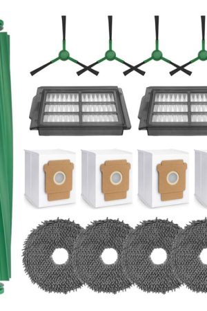 JUNSUNMAY 15 pezzi/set Kit di parti di ricambio per spazzatrice per iRobot Roomba Plus 405 / 505 Combo