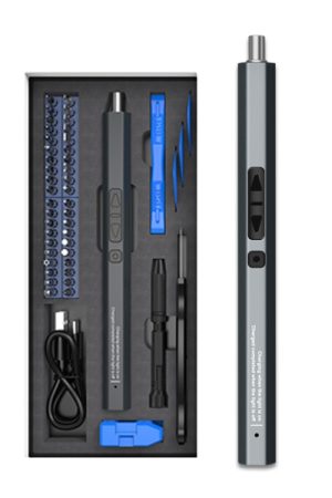 Set di mini cacciaviti elettrici ricaricabili 51 in 1 con illuminazione a 3 LED