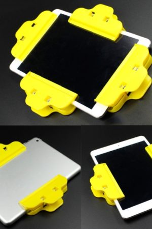 Clip adesiva per touch screen piatto con clip fissa inclinabile per telefono cellulare da 10 PC (consegna a colori casuali)
