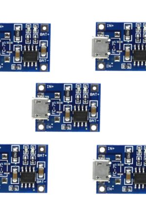 5 PCS TP4056 Modulo scheda di ricarica Micro interfaccia USB Microfono USB per batteria al litio 1A
