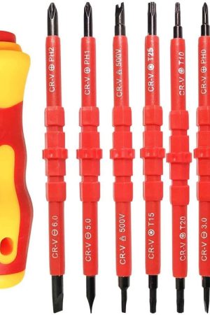 Set di cacciaviti per strumenti di riparazione multiuso con isolamento bit 7 in 1