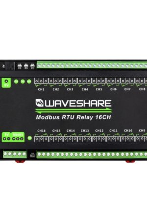 Modulo relè Waveshare 24921 Modbus RTU a 16 canali, interfaccia RS485, con circuiti di protezione a isolamento multiplo