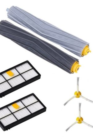Spazzola spazzante robot + filtro Hypa + spazzola laterale triangolare per IRobot 800 960