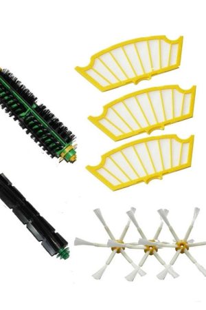8 pezzi / set spazzola rotante spazzatrice + spazzola laterale + filtro + spazzola per IRobot Roomba serie 500