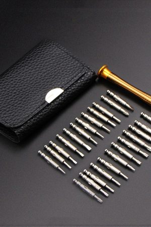 2 set 25 in 1 custodia in pelle multiuso set di cacciaviti manuali in lotti strumento di riparazione per notebook per telefoni cellulari