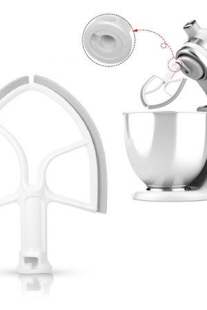 Per robot da cucina KitchenAid 5QT con alzata per ciotola, frusta piatta in plastica con bordi in silicone