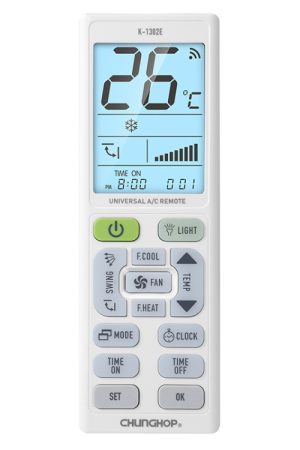 CHUNGHOP K-1302E Telecomando universale per condizionatore d'aria con batteria a schermo grande per luce notturna