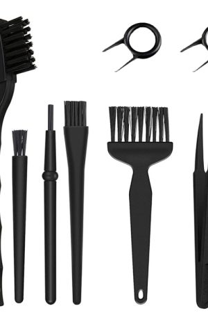 Set di pinzette con spazzola per la pulizia del computer antistatico. Tastiera spazzata