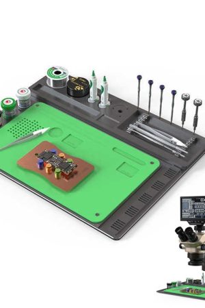 BAKU BA-692 Tappetino isolante per manutenzione microscopio 2 in 1 Tappetino da lavoro in silicone in lega di alluminio