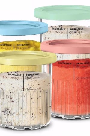 Per Ninja Creami Deluxe NC500 / NC501 4 pz/set contenitori per gelato da 24 Oz