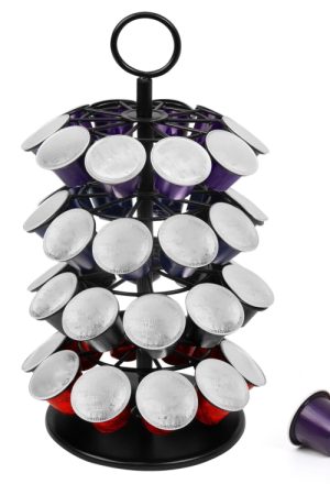Per Nespresso OASISWJ Assembly 40 pezzi Organizzatore per capsule di caffè rotante a 360 gradi