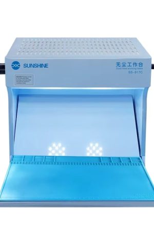 SUNSHINE SS-917C Riparazione dello schermo del telefono cellulare Banco da lavoro antipolvere Luce bianca verde Lampade doppie Lampada di visualizzazione della polvere Banco dell'operatore