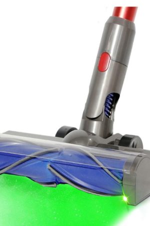 Per aspirapolvere Dyson V7 / V8 / V10 / V11 / V15 Spazzola anti-impigliamento a trasmissione diretta con luce verde